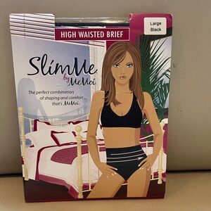 MeMoi SlimMe High Waisted Brief Black Size L3 NWT